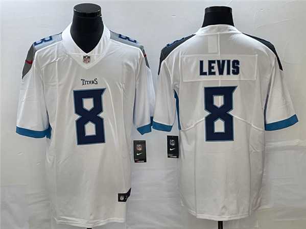 Men & Women & Youth Tennessee Titans #8 Will Levis White Vapor Untouchable Stitched Jersey